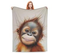 Blanket And Throws Monkey Baby Black Face Throw Fluffy Flannel Throws Super Soft Blankets For Bed Sleepovers Forbedroom Camping S