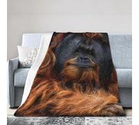 Blanket And Throws Orangutans Throw Super Soft Flannel Throws Perfect For Home Throw Blanket For Sleepovers Sofa Beds Camping 125X150Cm