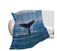 Blanket And Throws Whale Tail Throw Cosy Blankets Warm Flannel Throws Sleepovers Forroom Camping M