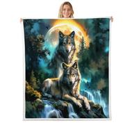 Blanket And Throws Wolf Blankets For Bed Fluffy Throw Perfect For Home Flannel Throws Sleepovers Forroom Camping S