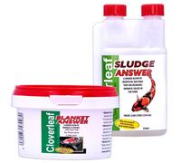 (Blanket Answer 200g & Sludge Answer 250ml) Cloverleaf Blanket & Sludge Answer Blanketweed Pond Weed Water Treatment Bundle
