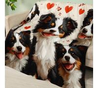 Blanket Beige Dog Red Soft Fluffy Throw Fleece Blanket Flannel Blankets and Throws Lightweight Warm Blankets for Beds Versatile Cosy Durable Washable All Season Fleece Throws 200x200cm