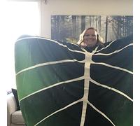 Blanket Big leaf blanket Soft leaf flannel Glorious leaf blanket bed sofa comfortable beach blanket Fun birthday gift Suitable for small sofas, siesta breaks, offices ( Color : Green , Size : 100x150c