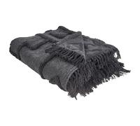Blanket CHACK Cotton 200 x 220 cm Dark Grey