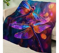 Blanket Colorful Insects Soft Fluffy Throw Fleece Blanket Flannel Blankets and Throws Lightweight Warm Blankets for Beds Versatile Cosy Durable Washable All Season Fleece Throws 220x240cm