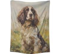 Blanket English Springer Spaniel Dog Cool Thin Throw Blanket Cosy Flannel Blanket Warm Flannel Throws For Camping Bedroom Couch 125x150cm