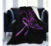 Blanket Fibromyalgia Awareness Flannel Throws Soft Throw Blanket Colorful Fleece Blanket For Living Room Bedroom Bed 125x150cm