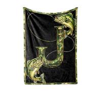 Blanket Fishing Initial J Bed Cover Sofas M