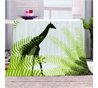 Blanket For Bed Double Winter 3D Abstract Animal Giraffe Bed 70x78inch Sherpa Sofa Couch For Kids Adults Print Couch Fleece Throw Decorative