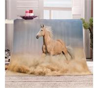 Blanket For Bed Double Winter 3D Animal And Horse Pattern Bed 70x78inch Sherpa Sofa Couch For Kids Adults Print Couch Fleece Throw Decorative