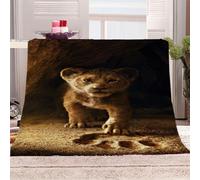 Blanket For Bed Double Winter 3D Animal Lion Print Bed 70x78inch Sherpa Sofa Couch For Kids Adults Print Couch Fleece Throw Decorative