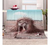 Blanket For Bed Double Winter 3D Animals Lion Leopard Bed 70x78inch Sherpa Sofa Couch For Kids Adults Print Couch Fleece Throw Decorative