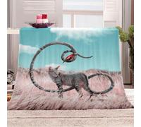 Blanket For Bed Single 3D Grass Animal Cat Creativity Flannel Warm Print Sherpa Kids Boys Adults 59x78inch Pattern Fleece Throw Soft Fuzzy Bed Couch