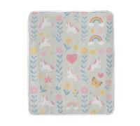 Blanket for Couch Cozy Throw Blanket Sofa Throws 50 x 60 Blankets & Throws Unicorns Rainbow Fun
