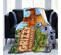 Blanket for Grizzly Bear and The Lemmings Tabodi for Girls Boys Adults Anime Blankets for Chair Office Room Fuzzy Blanket Baby 40"x50"