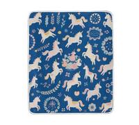 Blanket for Living Room Soft Throw Couch Blankets and Throws 50x60 Throws Blankets Unicorns Navy Repeat