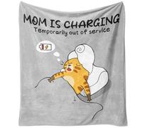 Blanket for Mom from Daughter Son,New Mama Christmas Birthday Valentine's Day Gift for Women,Flannel Fleece Soft Warm Cozy Cat Throw Blankets for Napping Travel 60” x 50”