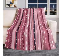 Blanket for Sofa 220×240 cm, Colorful Soft Fluffy Cozy Flannel Printed Blanket, Simple Lines Painted Dots Theme, Home Decor Blankets for Bed Couch Chair Fall Winter Camping Living