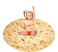 Blanket for Sofa, Blanket - Soft Burritos Wrap Blanket, Funny Round Blanket from Tortilla, Portable Round Picnic Blanket