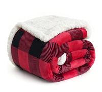 Blanket for Women, Flannel Cozy Soft Blanket for Bed Fleece (Red, 80"*90")