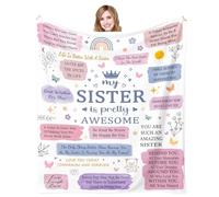 Blanket Gifts for Sister, Cheer up Gifts Hug Flanell Friendship Blanket for Her, Thinking of You Gifts for Bestie Coworker Friend Sister 50"X60"