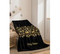 Blanket Golden Animals Leaf Soft Fluffy Sherpa Fleece Blanket Thick Flannel And Lamb Wool Blankets and Throws Lightweight Cosy Blankets for Beds All Season Fleece Throws 80x150cm