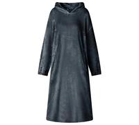 Blanket Hoodie Navy Blue S Flannel Oversized Soft Hooded Throw with Pocket Cozy