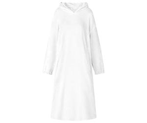 Blanket Hoodie White L Oversized Flannel 146x90cm Extra-Warm Hood Pocket Compact