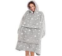 Blanket Hoodie Women & Men,Premium Sherpa Fleece Oversized Hoodie Blanket with Giant Pocket for Women,Super Cozy and Big Wearable Blanket Hoodie Gift Luminous