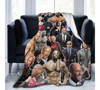 Blanket Jason Statham Soft and Comfortable Wool Fleece Throw Blankets for Sofa Office car Camping Yoga Travel Home Decoration Cozy Plush Beach Blanket Gift