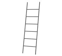 Blanket Ladder, 6-Tier Metal Towel Rack,Freestanding Blanket Rack for Bedroom,Free Standing Wall Leaning Towels Clothes Drying Rack Stand for Living Room Home Decor(50x170cm(20x67inch), Black)