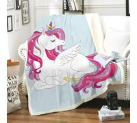 Blanket Light Blue Animals Soft Fluffy Fleece Throw Blanket for Beds Sofa Car Thick Flannel And Lamb Wool Fleece Throws Sherpa Lightweight All Season 130x150cm