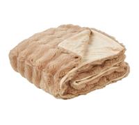 Blanket SALKA Faux Fur 150 x 200 cm Brown