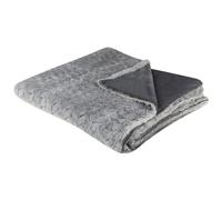 Blanket 200 x 220 cm Grey SARASWATI