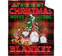 Blanket This Is My Christmas Movie Watching Flannel Blanket Decorative Soft Blanket Cosy Flannel Throws For Camping Bedroom Settee 125x150cm