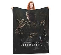 Blanket Throw Blanket Black Myth Wukong Blanket Lightweight Thin Leisure Blanket Leisure Gift Blanket Bedding Blanket (L)