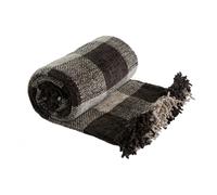 Emma Barclay Casablanca - Scandi Woven Recycled Cotton Chair Sofa Setee Bed Throw Over Blanket in Taupe - 70x100 (178x254cm)