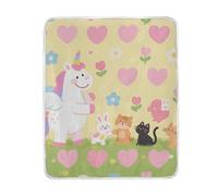 Blanket Throw for Couch Soft Throw Couch Blankets 50 x 60 Blankets Throws Unicorns Heart Fun