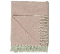 Blanket Throw Rose Faded 100 % Cotton Cream/ by Ib Laursen