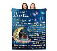 Blanket to My Bestie Cozy Soft Flannel Blanket Best Friend Friendship Blanket for Birthday 60 × 50 Inches -2