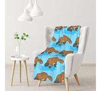Blanket,Warm Flannel Blanket Throw/Blanket Bed Throw for Sofa Office 102X 76 cm,Australian Funny Platypus