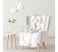 Blanket,Warm Flannel Blanket Throw/Blanket Bed Throw for Sofa Office 102X 76 cm,Letter S Rose Gold Pink Initial Monogram