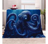 blankets and throws 150x200 cm Big Octopus In The Blue Sea fleece throw blanket Fluffy Polyester Throw for Couch Bed Travel Car Outdoor, Warm Lightweight Fleece for Home Use MF29-599