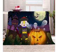 Blankets and Throws 3D Print Halloween Zombie Pattern Theme Flannel Fleece Blanket for Couch Sofa Cozy Luxury Bed 70x86inch Fuzzy Lightweight Super Warm Microfiber for All Season