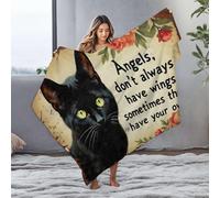 Blankets Angels Don'T Always Have Wings Sometimes They Your Own Flannel Blanket Soft Blanket Towel Warmer(127x100cm)