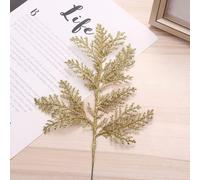 Blanketswarm 10pcs Artificial Christmas Glitter Leaves,Simulated Tree Branch DIY Xmas Tree Pendant for Home Wedding Party Holiday DIY Decor