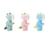 Blanketswarm 3 Pcs Dinosaur Night Light,LED Cute Night Light Small Phone Holder Animal Night Light Cartoon for Children Student Room Desk Nursery (Blue Green, Pink, Blue), 7x5x9cm/2.75x1.96x3.54 inch
