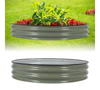 Blanketswarm Round Galvanized Raised Planter Box Kit,107x20cm Large Galvanized Raised Garden Beds Outdoor Planter Box,Round Metal Planter Box for Vegetables Flower (42.1x7.9Inch)(Light Green)
