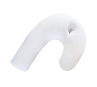 Blanketswarm Side Sleeper Pillow,J Pillow for Side Sleeping,Side Sleeper Pillow with Ear Hole,Swan Pillow Shape,Pure Cotton White Side Sleeping Auxiliary Pillow Side Sleeping Pillow(white)