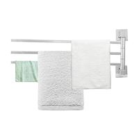 Blanketswarm Swivel Towel Rack,athroom Towel Holder Wall Mounted Swing Out Towel Rack,Rustproof Towel Racks for Bathroom 180° Rotation,Wall Mounted Towel Rod for Bathroom,Kitchen (3 Rod)